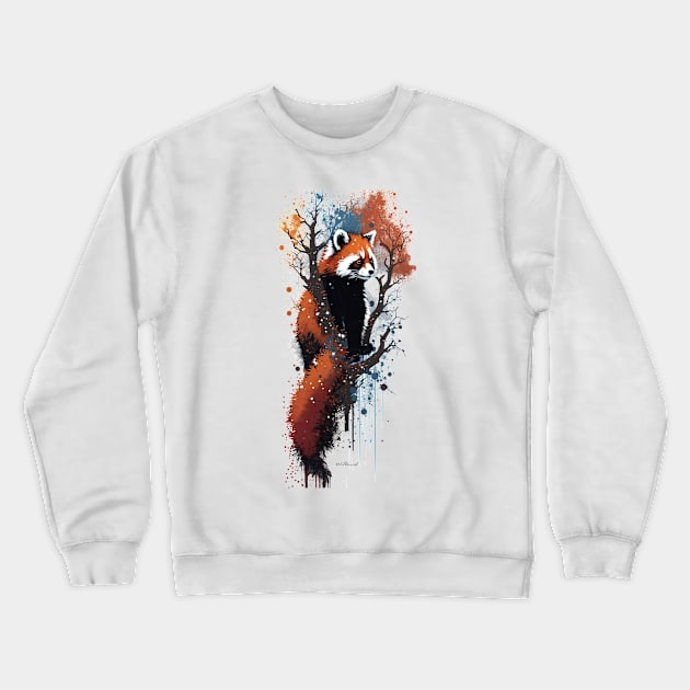 Red Panda Crewneck Sweatshirt by Urban Archeology Shop Gallery